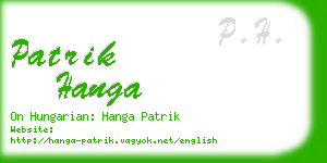 patrik hanga business card